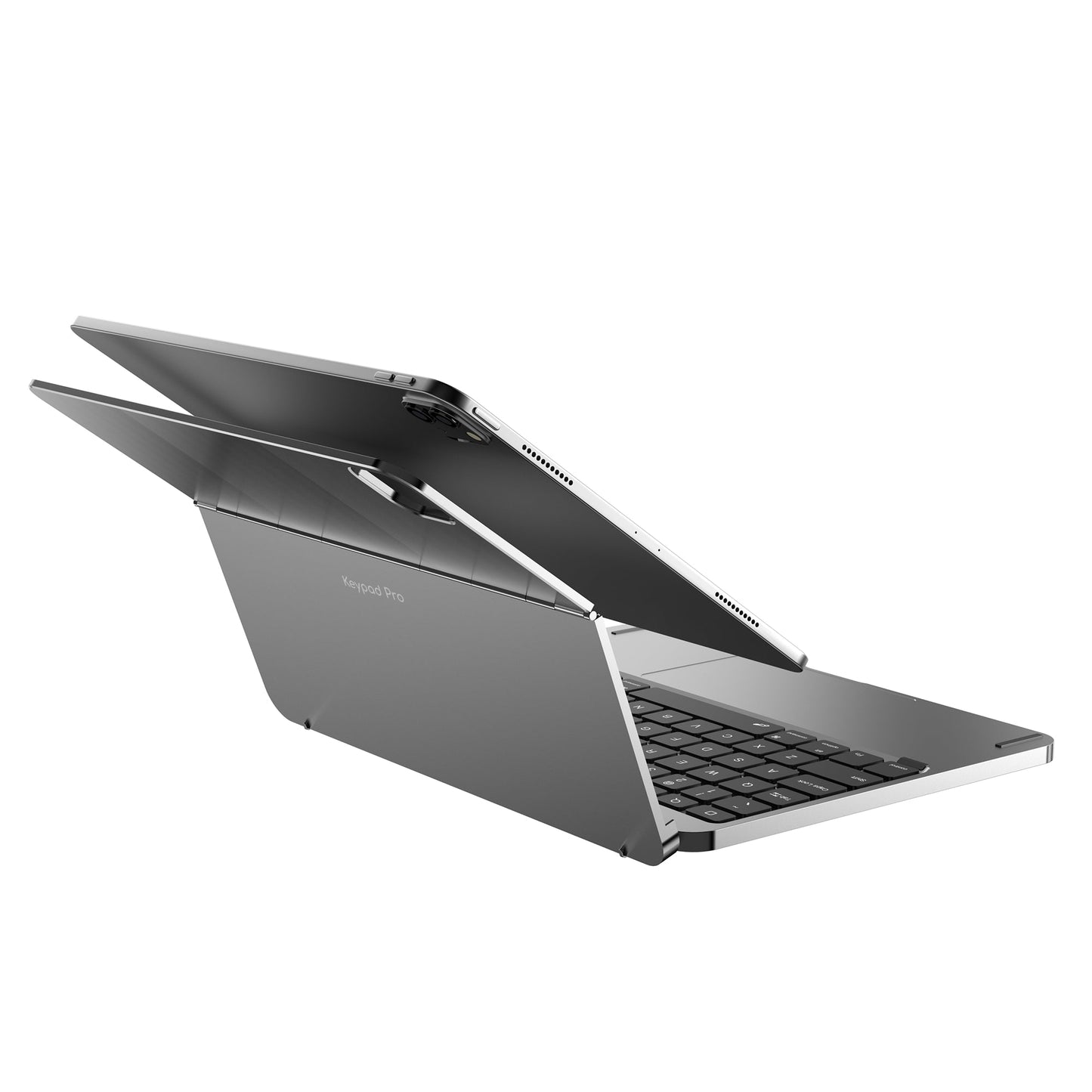 Compact iPad Air keyboard with adjustable angles and backlit keys