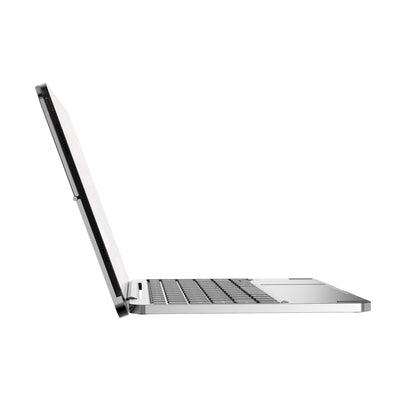 iPad keyboard case with wireless Bluetooth, trackpad, and aluminum finish