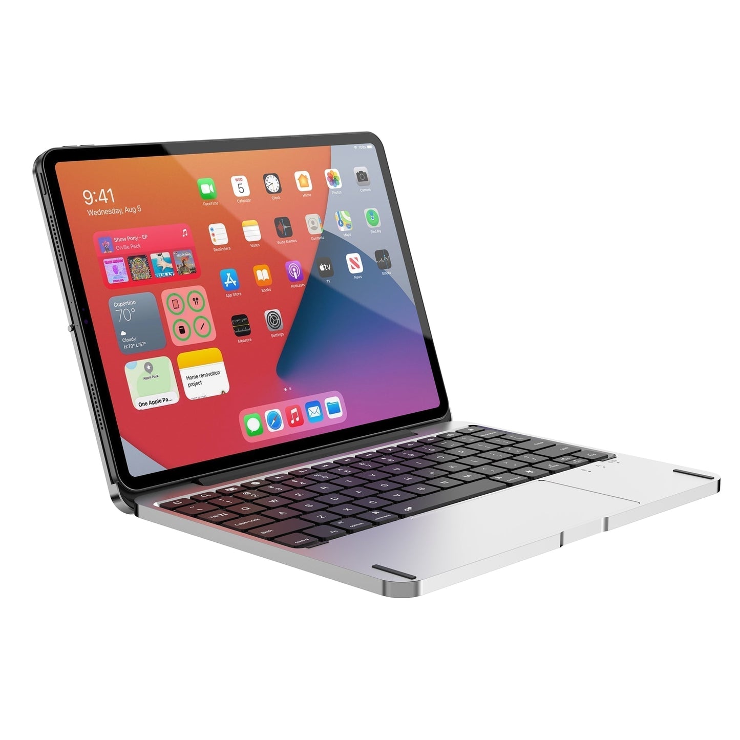 Premium aluminum iPad keyboard case