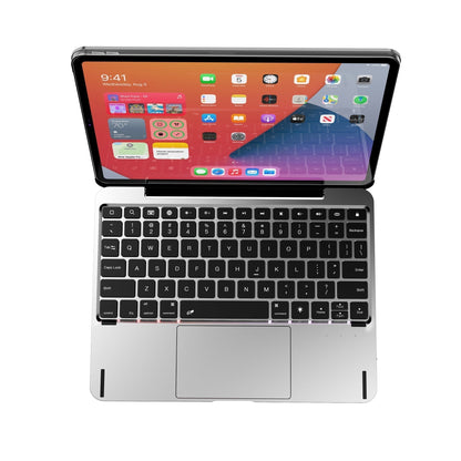 Slim and durable aluminum iPad keyboard with backlit keys