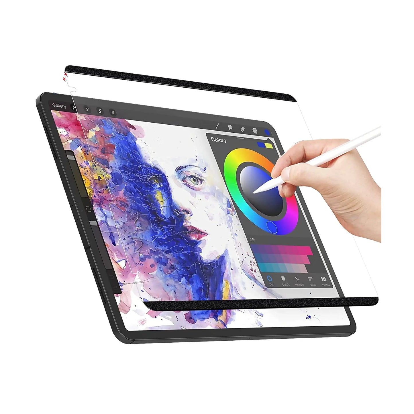 Magnetic paper-feel film for iPad providing a smooth drawing surface