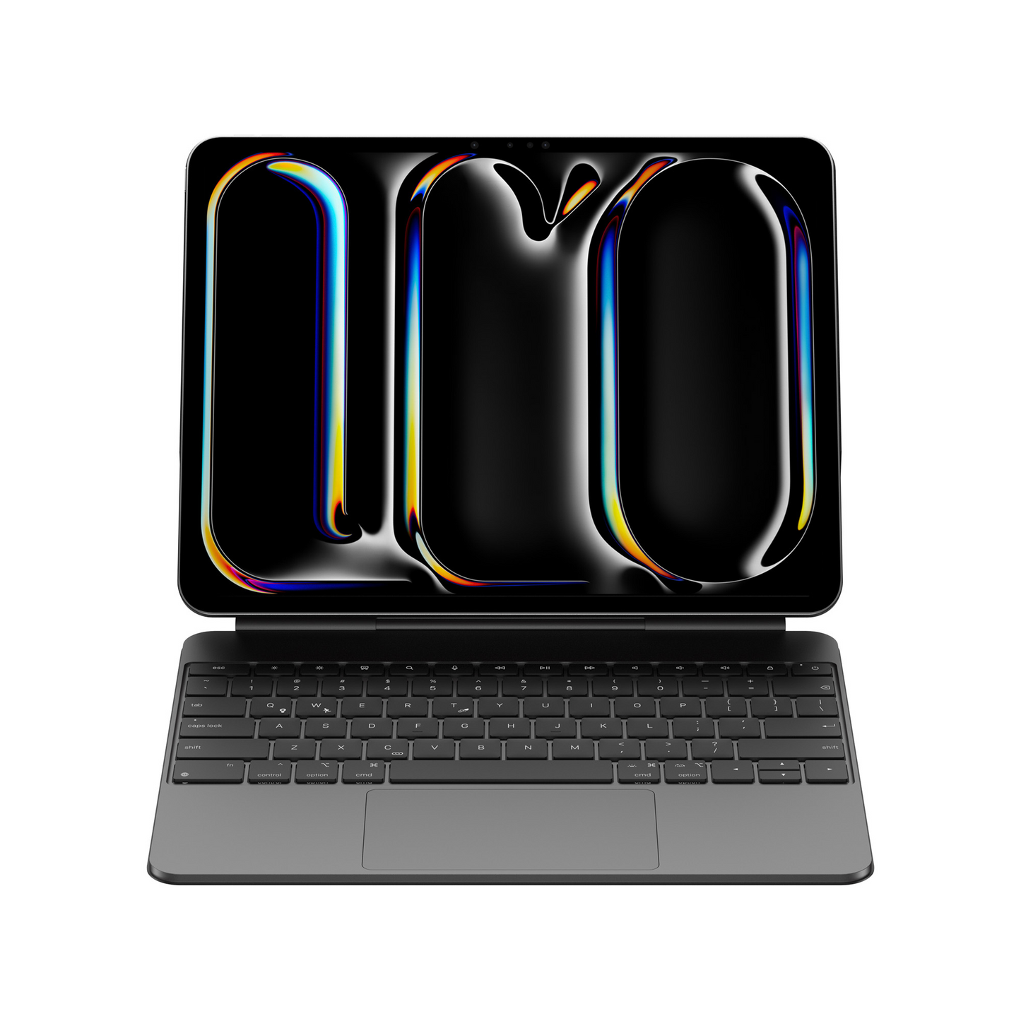 Front view of an iPad Magnetic Keyboard Case